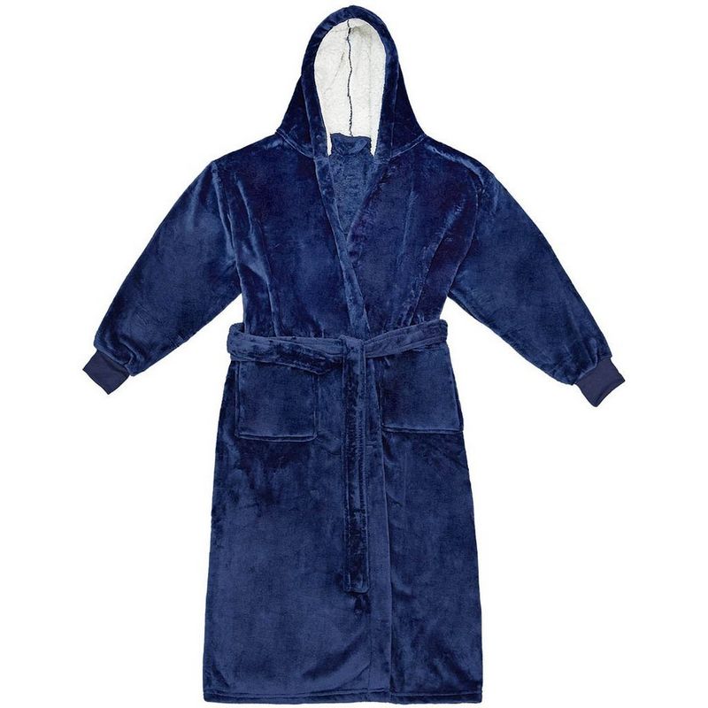 Brand Lab Unisex Adult Cuffed Robe  Navy